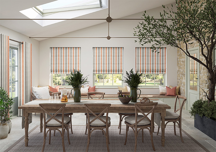 Abilene Stripe, Rust - Twist&Fit Roman Blind - Image 8